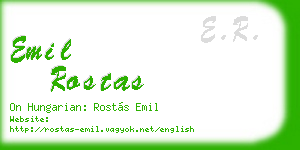 emil rostas business card